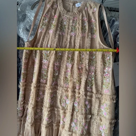 Mac Duggal Blush Floral Mini Dress - Picture 10 of 11